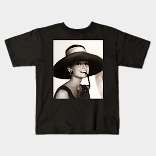 Audrey Hepburn Glasses Kids T-Shirt